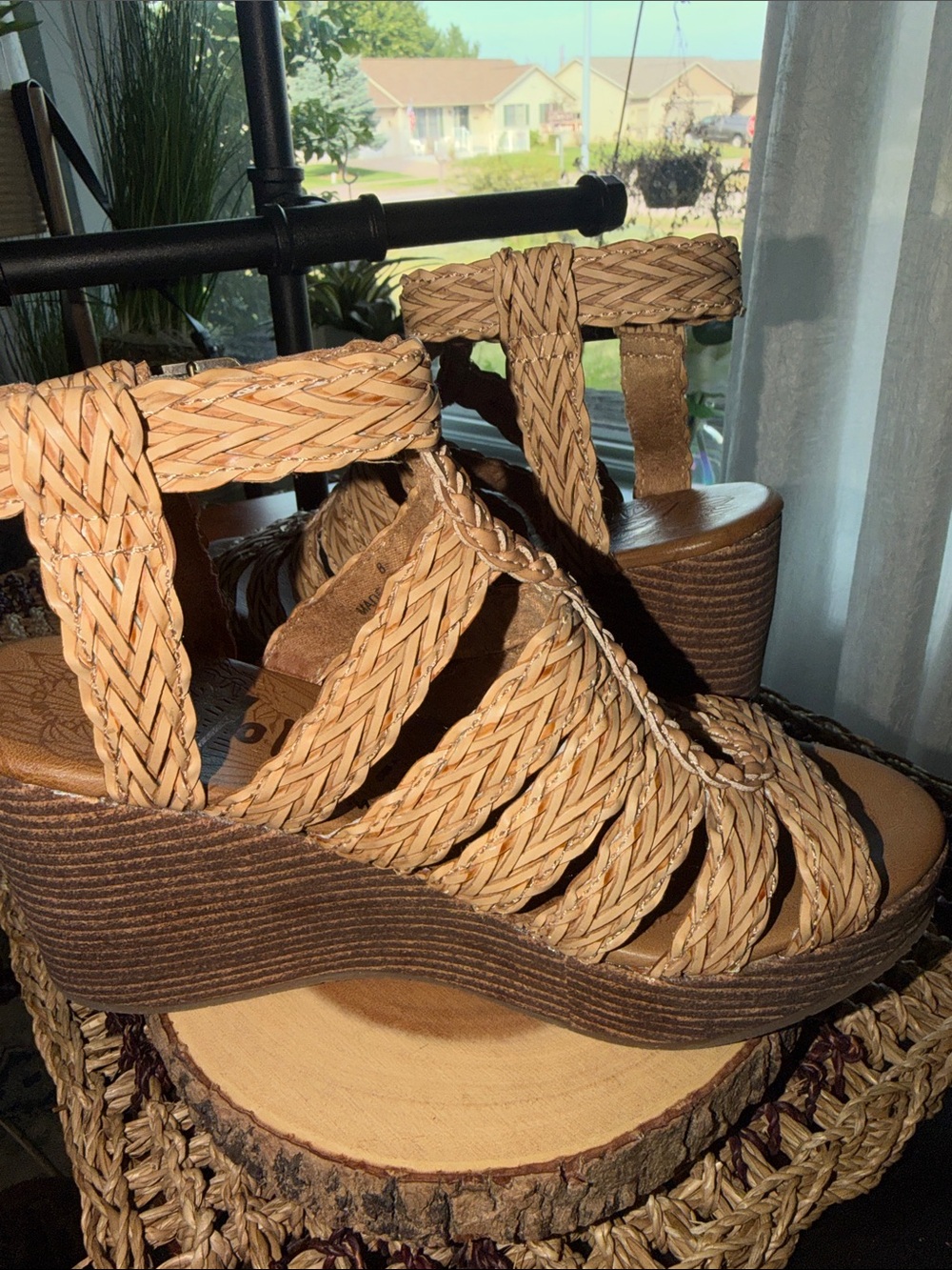 Blowfish Braided Espadrille Wedge Sandals - Tan - Picture 6 of 10